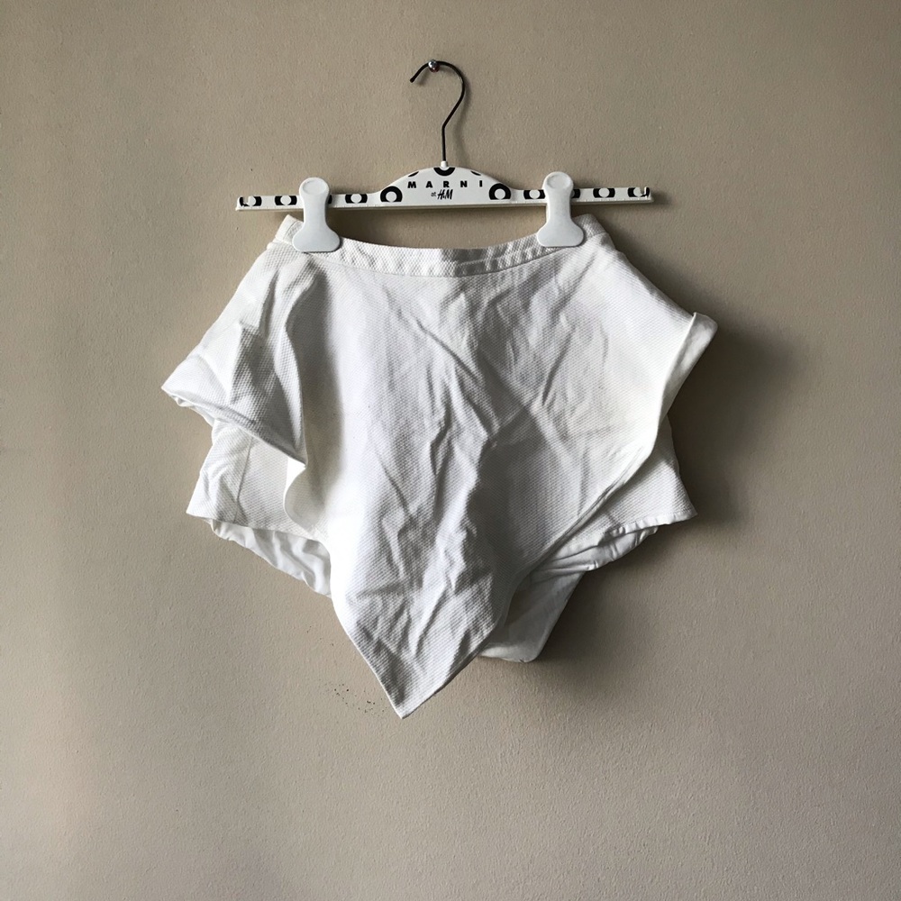 White asymmetrical Skort